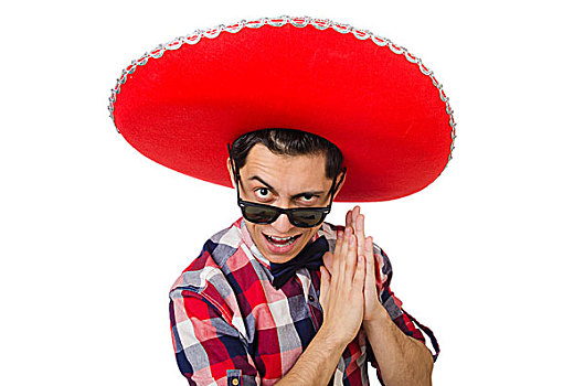 有趣,墨西哥人,阔边帽,概念