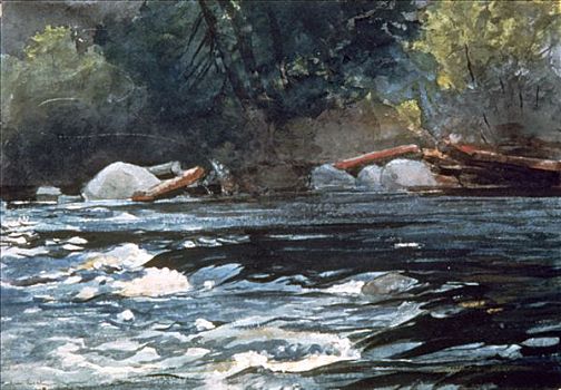 哈得逊河,1894年,艺术家,本垒打