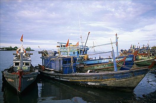 越南,渔船,停靠