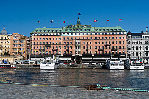 酒店,码头,斯德哥尔摩,瑞典,斯堪的纳维亚,欧洲