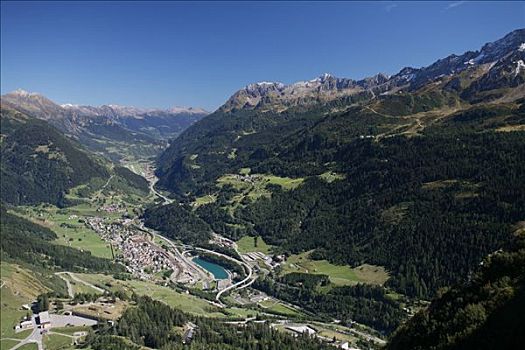 公路,道路,入口,铁路,隧道,山谷,提契诺河,瑞士