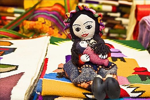 娃娃,地毯,市场货摊,库斯科市,秘鲁
