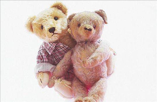 喜爱,友谊,搂抱,泰迪熊,玩具