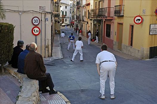传统,瓦伦西亚,球类运动,白色海岸,西班牙