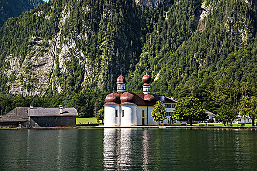 湖,国家公园,贝希特斯加登地区,上巴伐利亚,巴伐利亚,德国,欧洲