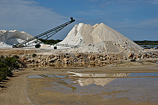 海盐,堆积,盐厂,靠近,马略卡岛,巴利阿里群岛,西班牙,欧洲