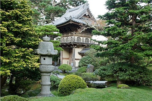 石灯笼,日式庭园,入口