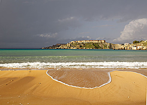 海滩,金海湾,马耳他,岛屿,南欧