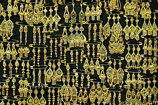黄金,饰品,市场,设拉子,法尔斯,伊朗,亚洲