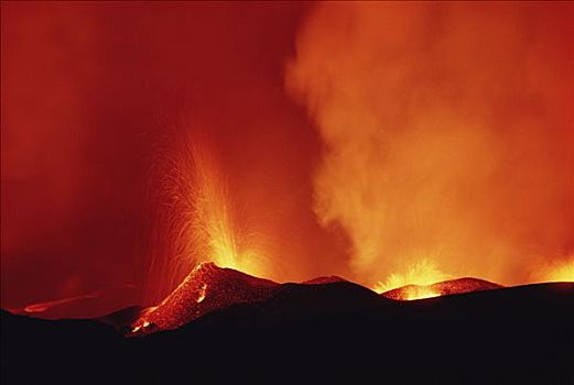 火山爆发,火山岩,溅,排列,放射状,裂缝,盾状火山,伊莎贝拉岛,加拉帕戈斯群岛,厄瓜多尔
