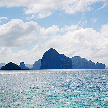 菲律宾,岛屿,太平洋,海洋,云,风景,船