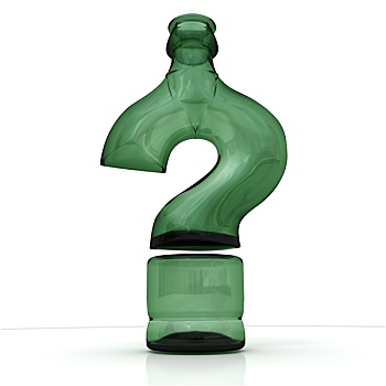 绿色,瓶子,疑惑