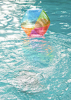 水皮球,漂浮,水面,水