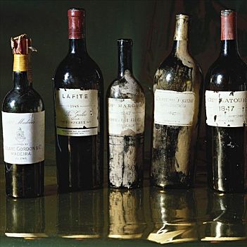 老,瓶子,马德拉岛,玛尔戈红葡萄酒