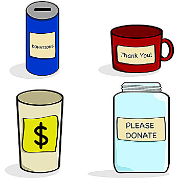 捐赠,罐,杯子