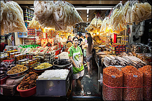商店,市场,唐人街,曼谷,泰国