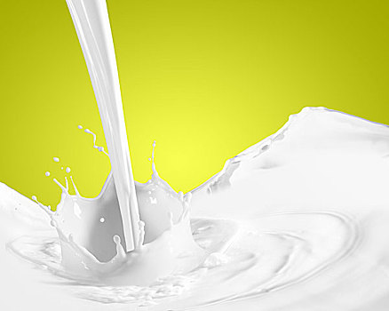 图像,牛奶,彩色背景