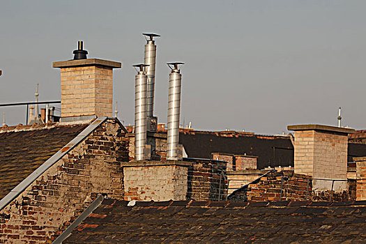 屋顶,烟囱