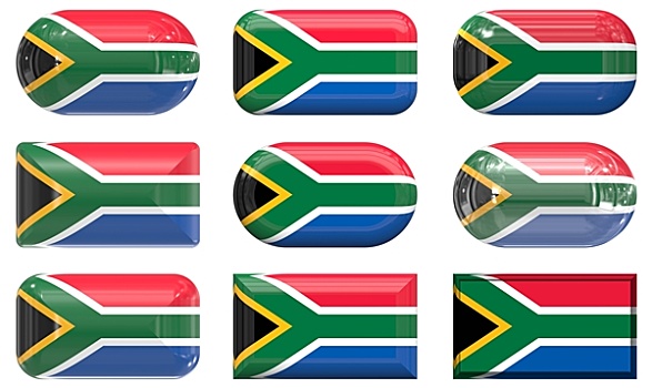玻璃,扣,旗帜,南非