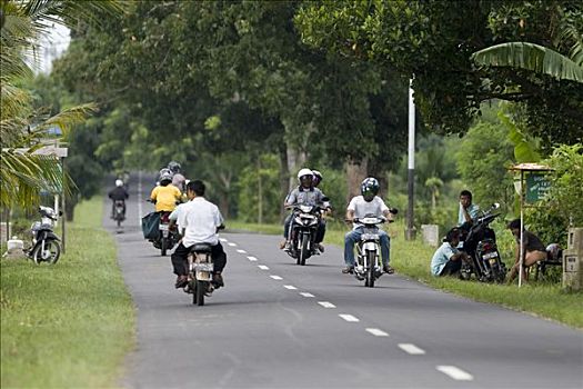 人,驾驶,轻型摩托车,公路,印度尼西亚