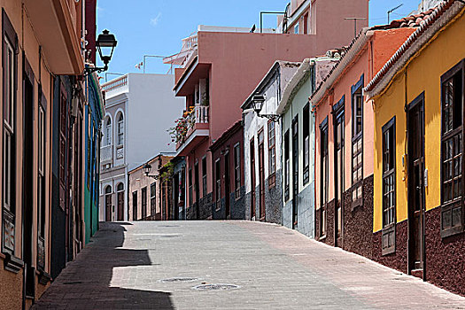 街道,彩色,房子,帕尔玛,加纳利群岛,西班牙,欧洲