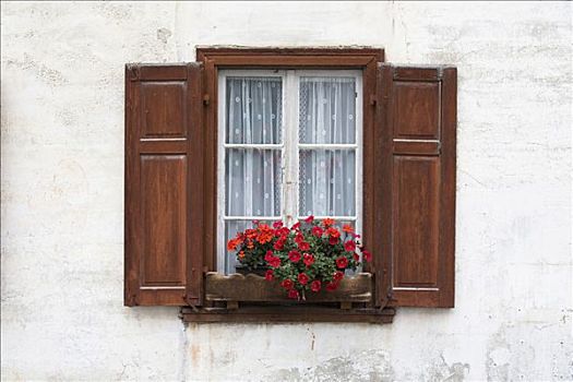 历史,窗户,恩加丁,瑞士,欧洲