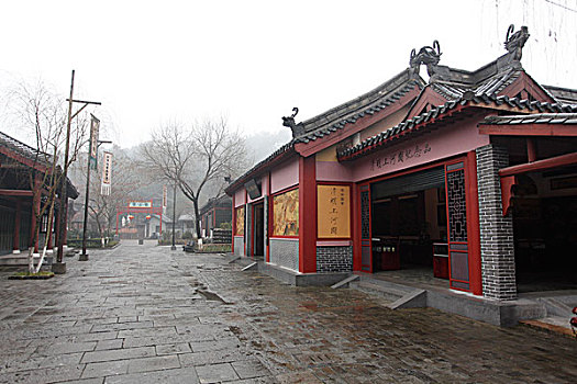 横店,影视基地,古代建筑,房子,木头,清明上河图,造景,城墙,城门,蓝天,湖