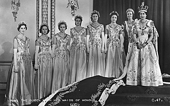 伊丽莎白二世女王,女孩,荣耀,加冕,六月,艺术家