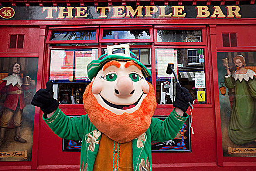 爱尔兰,都柏林,圣殿酒吧,正面,酒吧