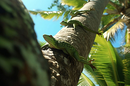 夏威夷岛的小蜥蜴