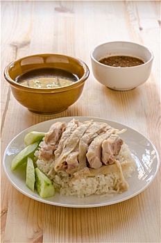鸡肉,米饭,烹饪,鸡肉汤