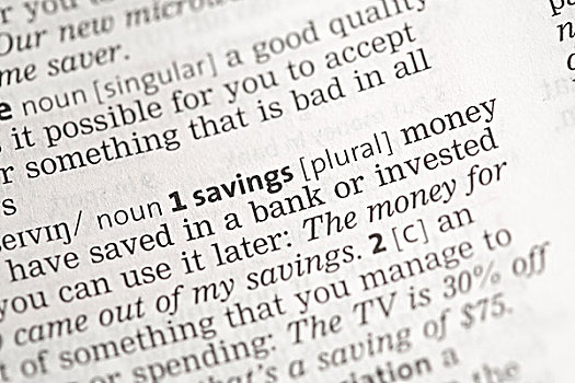 储蓄,钱,定义,字典