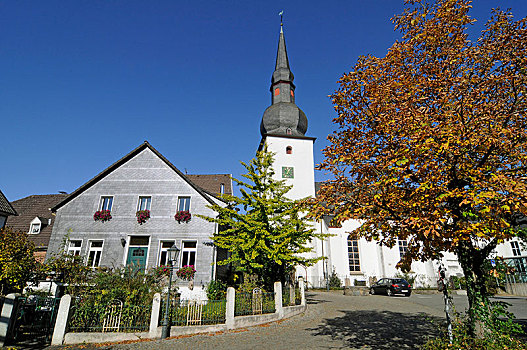 教堂,历史,城镇中心,贝尔吉施地区,北莱茵威斯特伐利亚,德国,欧洲