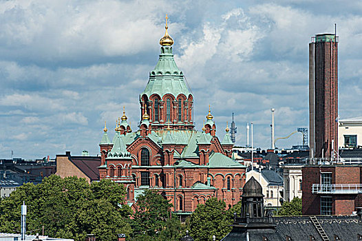 俄国东正教,大教堂,地区,赫尔辛基,芬兰,欧洲