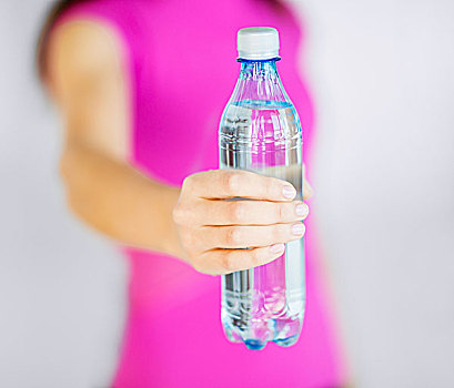 运动,节食,概念,女人,水瓶