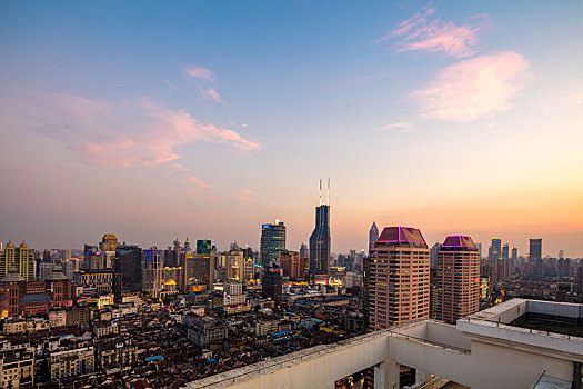 上海,黄浦江,两岸,夜景