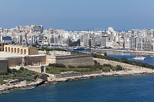 风景,堡垒,全景,马耳他,欧洲