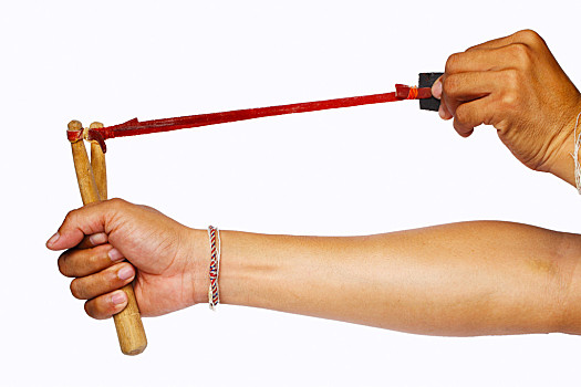 手,拉拽,弹弓,白色背景,背景