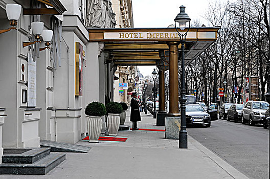 酒店,入口,维也纳,奥地利,欧洲