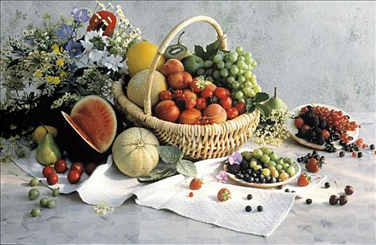 种类,水果,篮子,盘子