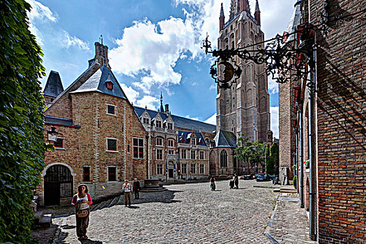 圣母大教堂,历史,中心,世界遗产,西佛兰德省,佛兰德地区,比利时,欧洲