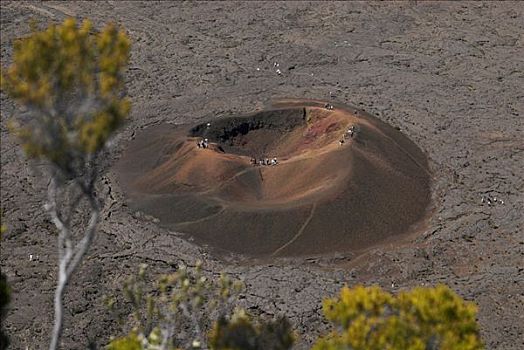 小,火山口,狮面人像,靠近,火山,留尼汪岛,法国,非洲