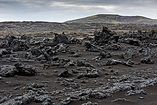黑沙,火山岩,南方,半岛,雷克雅奈斯,冰岛,欧洲