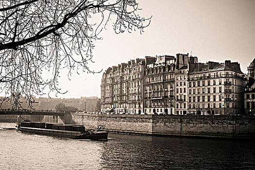 码头,赛纳河,圣路易,巴黎,法国,欧洲