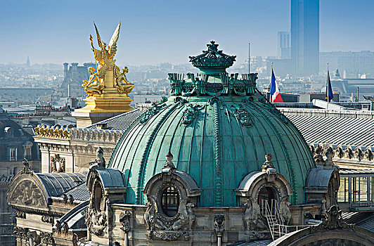 法国,巴黎,地区,歌剧院,加尼叶,镀金,雕塑,装饰,建筑,诗歌,工作