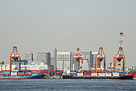 起重机,东京湾,日本