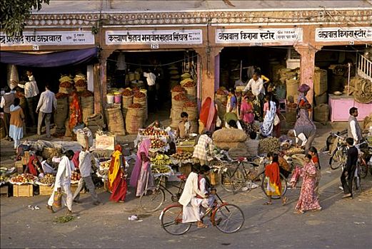 街景,斋浦尔,拉贾斯坦邦,印度