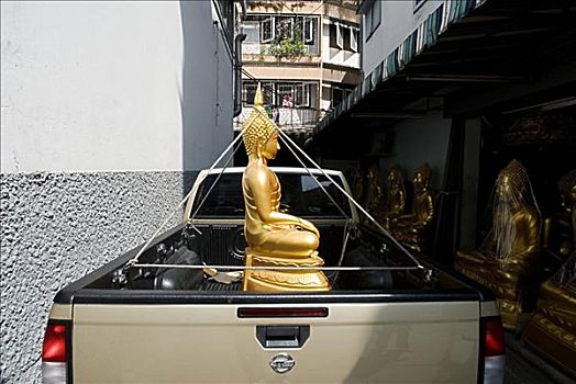 泰国,曼谷,佛,系,皇冠,床,卡车