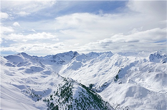 风景,雪,山脉