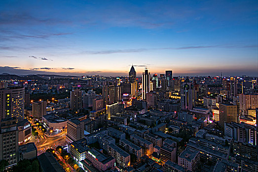 乌鲁木齐城市风光天际线夜景